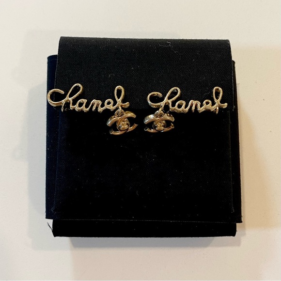 Chanel Logo Clip On Earrings - Picture 5 of 8